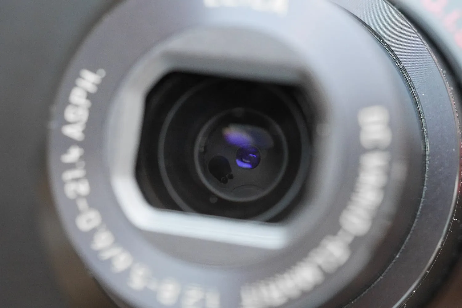 The camera module on the back of a smartphone